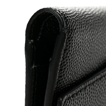 Saint Laurent Grain De Poudre Monogram Bi-Fold Wallet Black 12 of 13