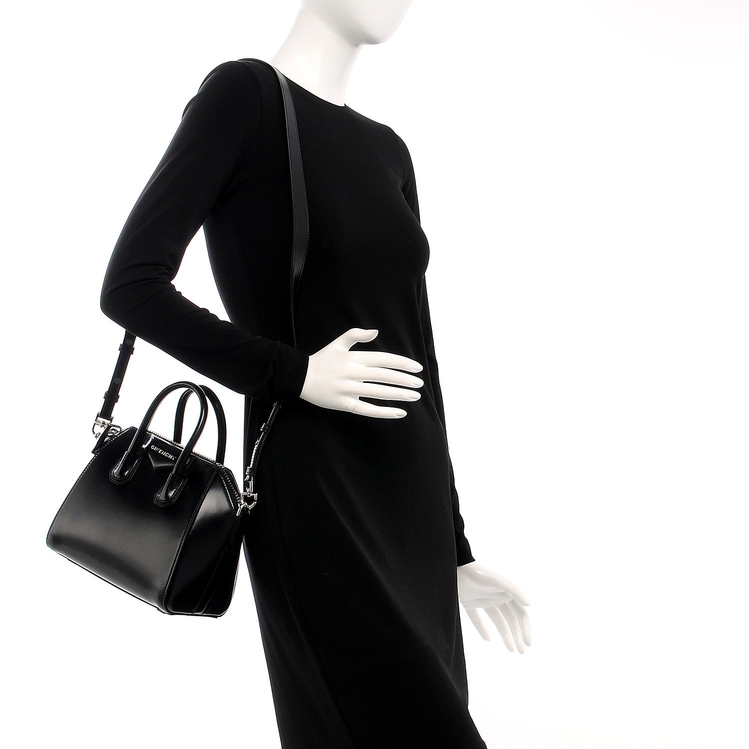 Givenchy Shiny Lord Calfskin Mini Antigona Black 2 of 16