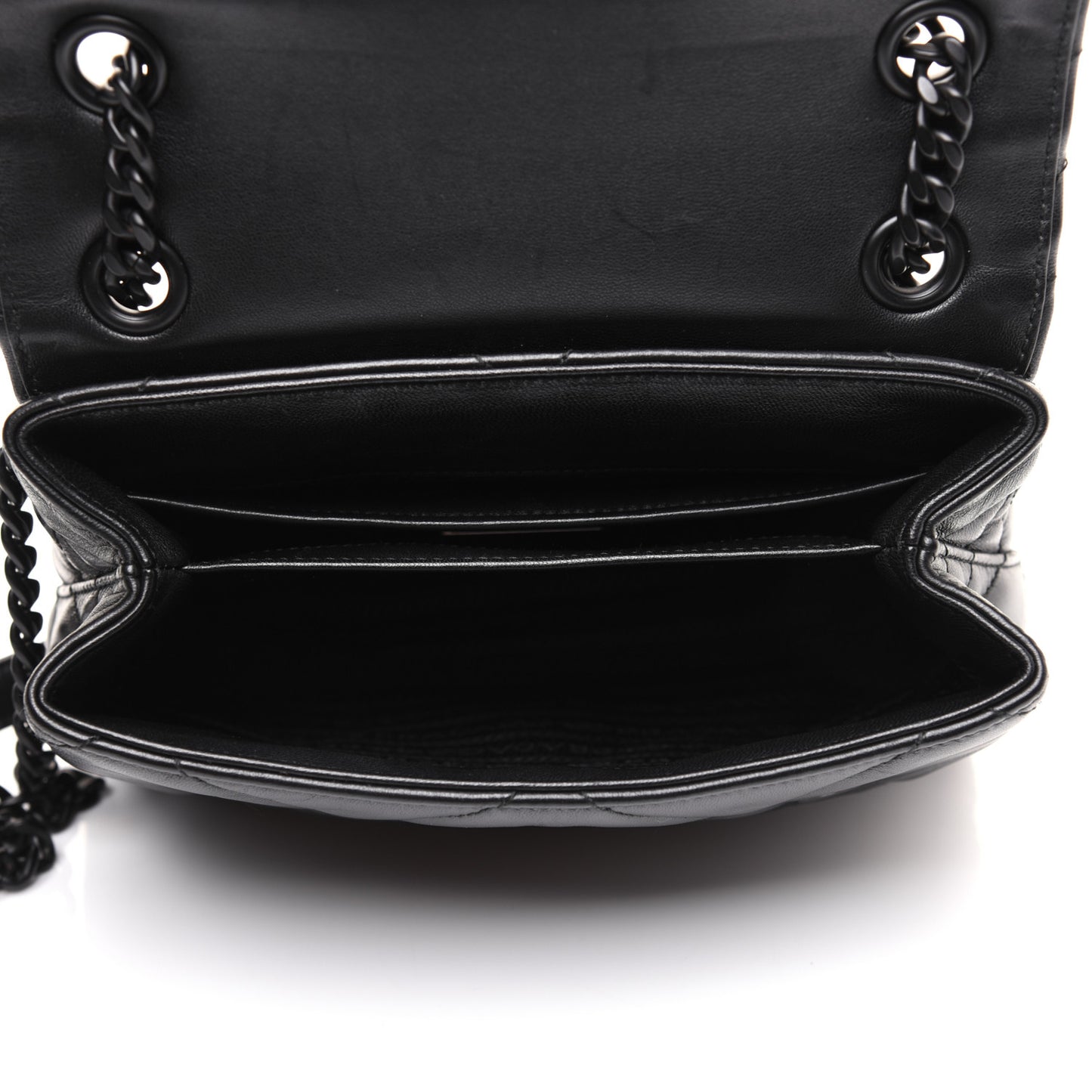 Nappa Triangle Stitched Small Spectrum Bag Black