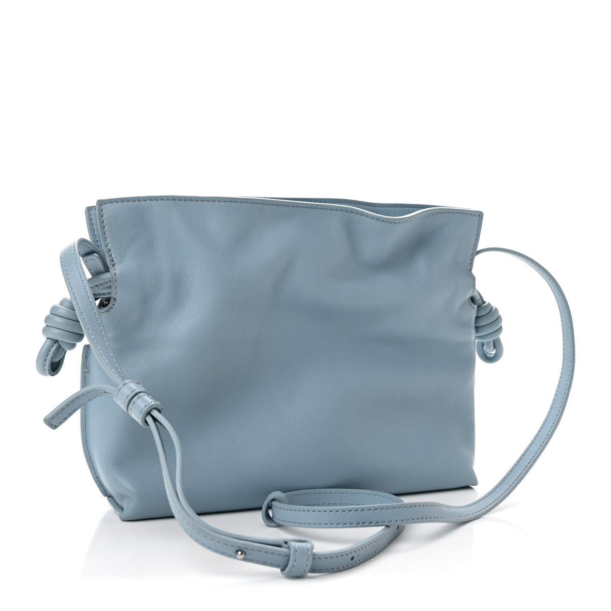 Loewe Calfskin Flamenco Mini Knot Bag Dusty Blue 3 of 14