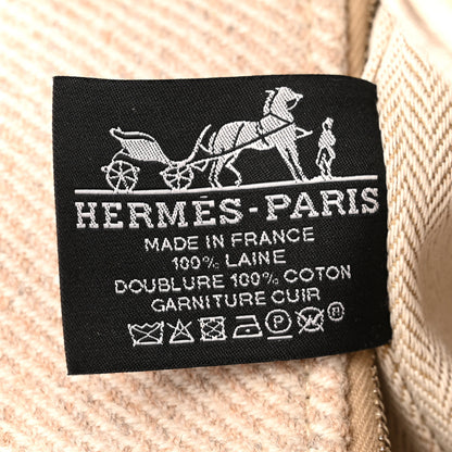 Hermes Wool Large Au Carre Bride-A-Brac Pouch Seigle 6 of 9