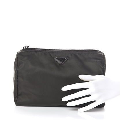 Prada Nylon Tessuto Cosmetic Pouch Ebano 2 of 8