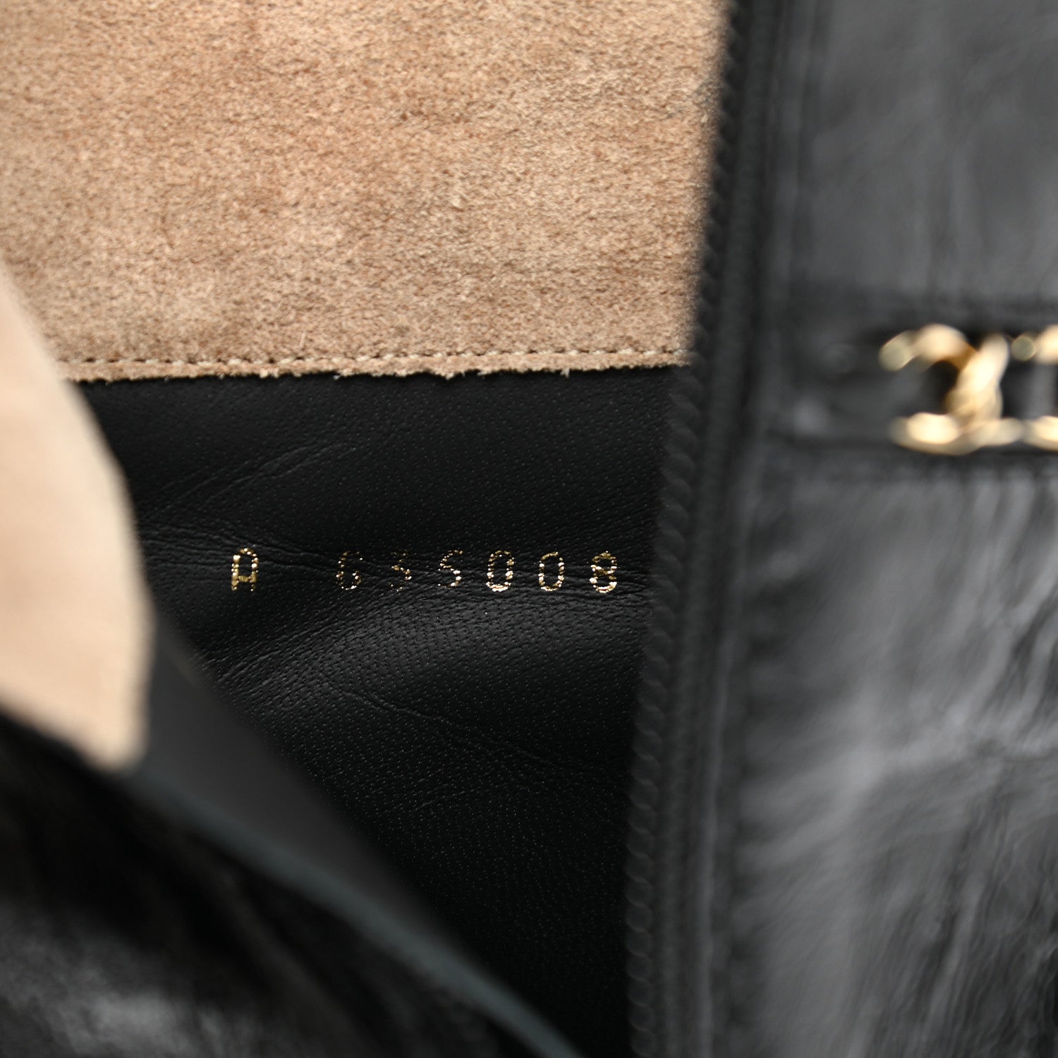 Chanel Crumpled Calfskin Cap Toe Chain Short Boots 37 Black 8 of 8