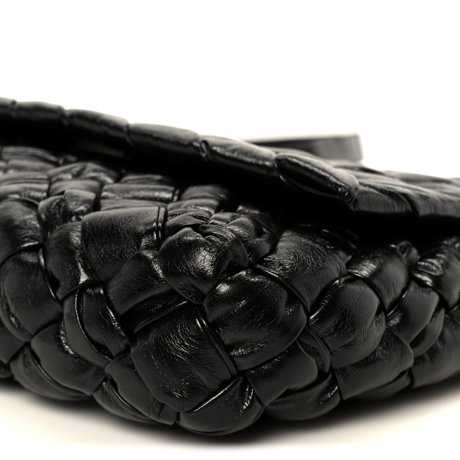 Bottega Veneta Calfskin Intreccio Kalimero Messenger Black 12 of 12