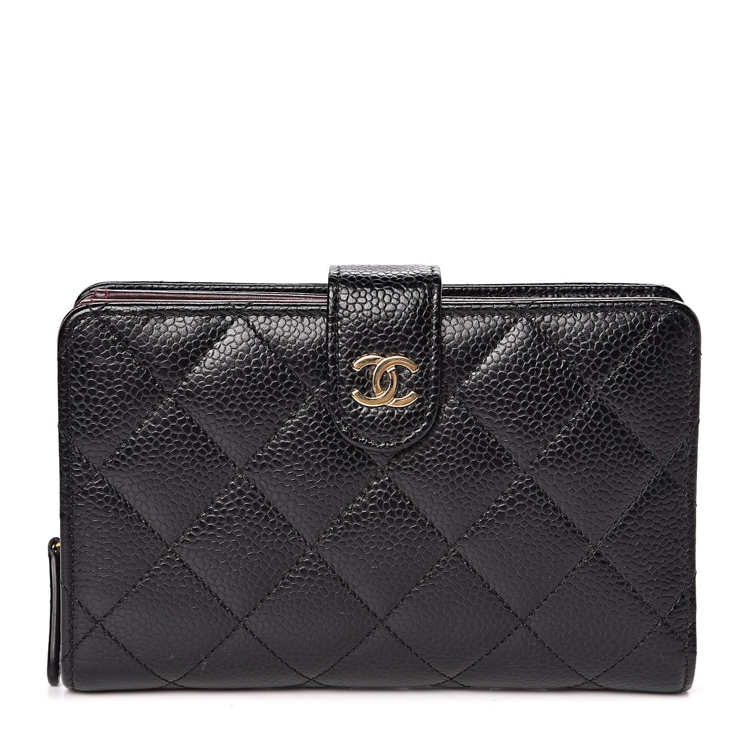 Chanel Caviar Quilted Zipped Pocket Wallet Black 1 of 9