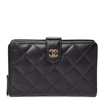 Chanel Caviar Quilted Zipped Pocket Wallet Black 1 of 9