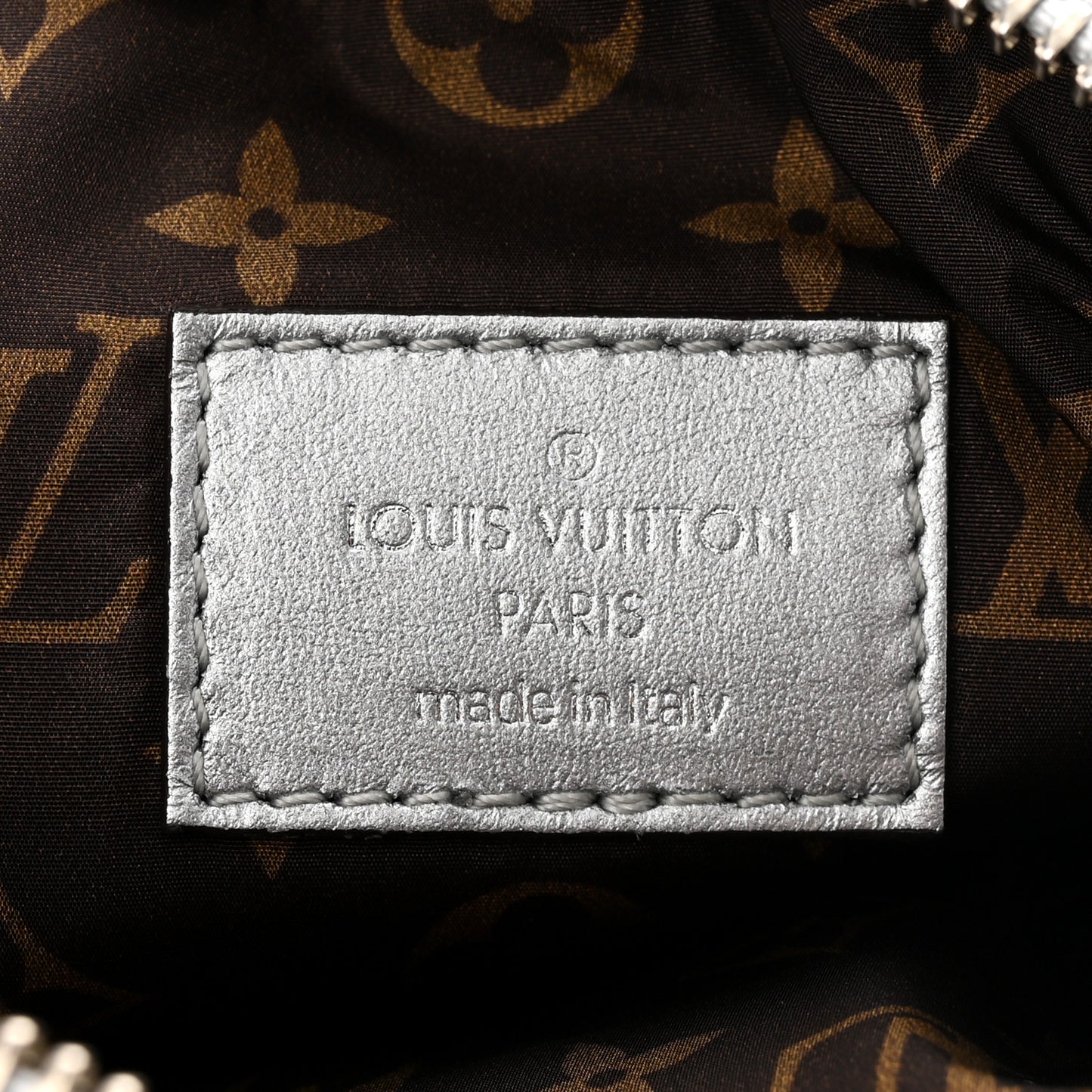 Econyl Monogram Pillow Phone Pouch Silver