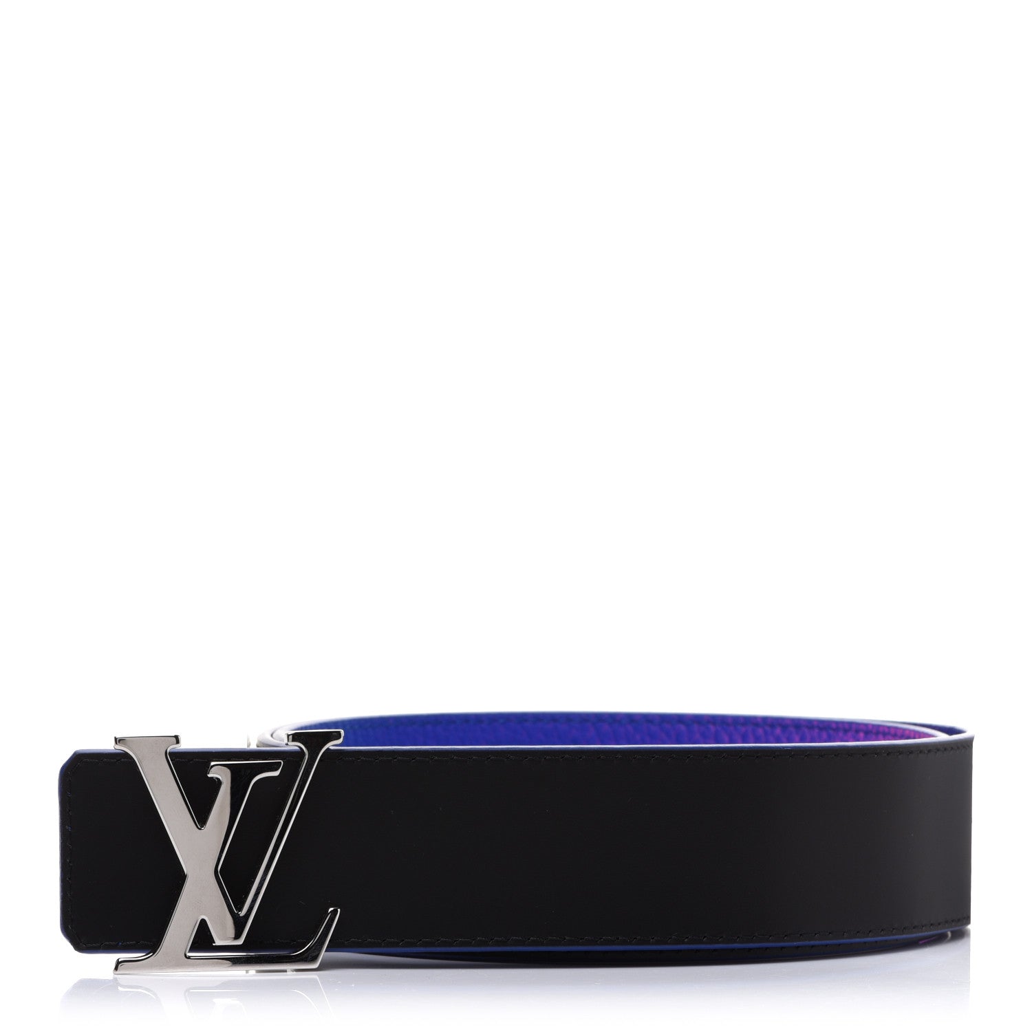 Louis Vuitton Taurillon Illusion 40mm LV Initiales Reversible Belt 95 38 Bleu Rose 2 of 7