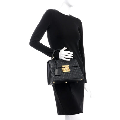 Gucci Guccissima Signature Small Padlock Top Handle Bag Black 3 of 8