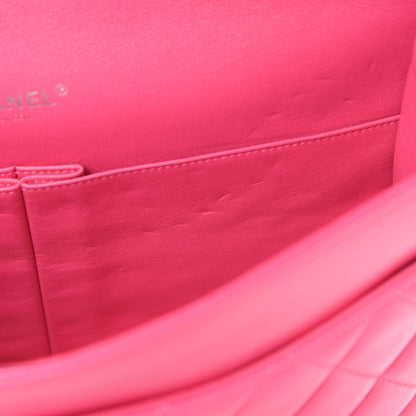 Chanel Lambskin Quilted Jumbo Double Flap Dark Pink 13 of 16