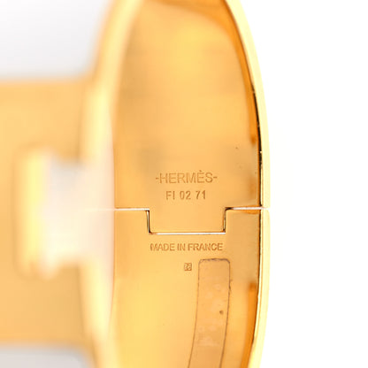 Hermes Enamel Wide Clic Clac H Bracelet PM White 4 of 5