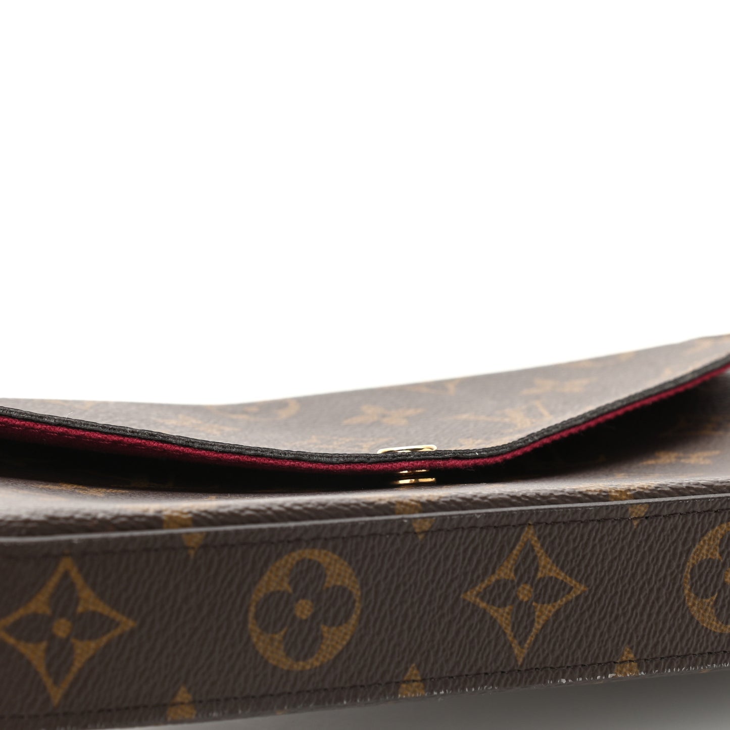 Monogram Pochette Felicie Chain Wallet Fuchsia