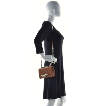 Alexander McQueen Calfskin Sculptural Knuckle Crossbody Tan Brow 2 of 15