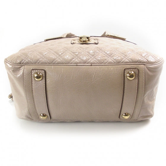 Patent Quilted Ursula Bowler Blush