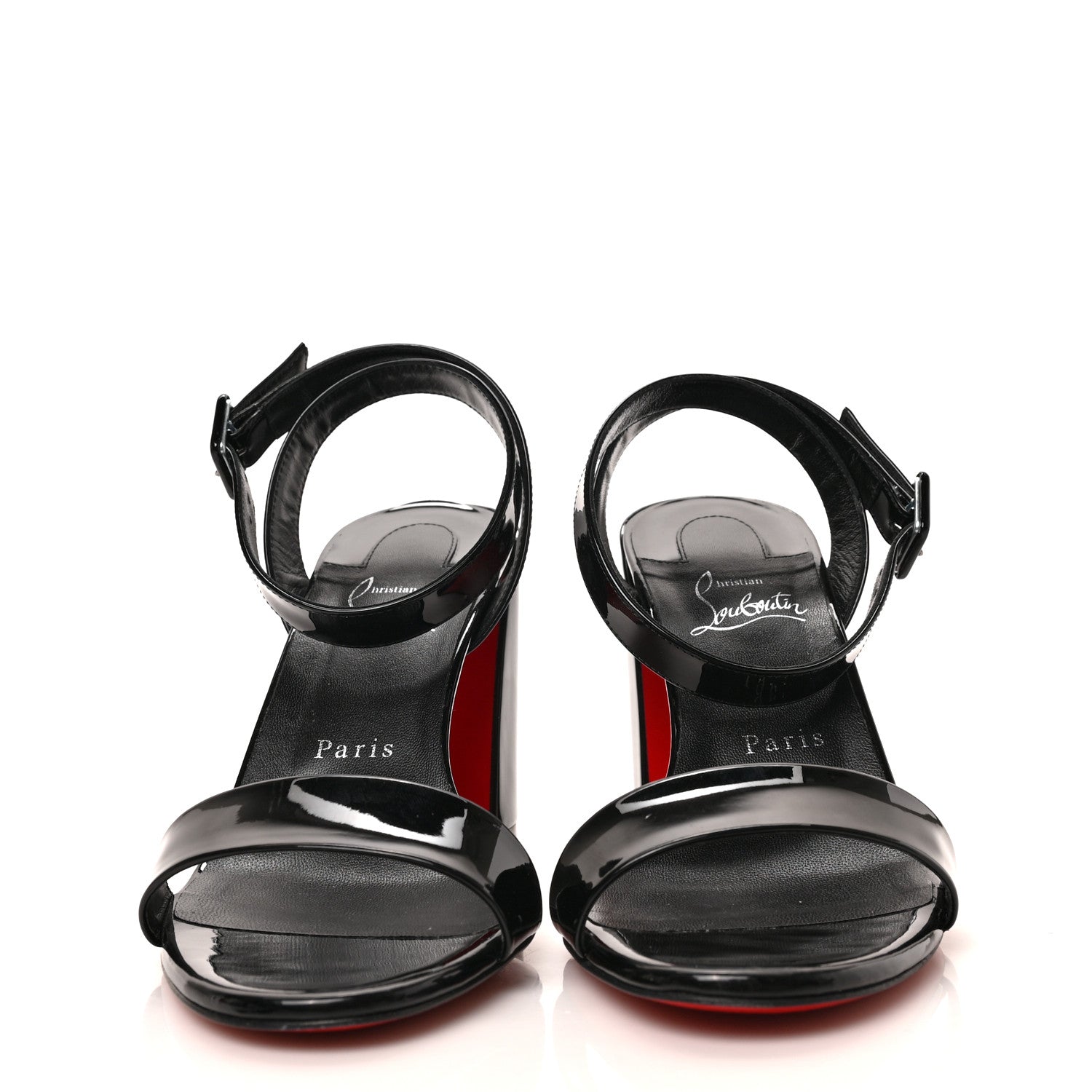 Christian Louboutin Patent Miss Sabina 85 Sandals 39 Black 2 of 8