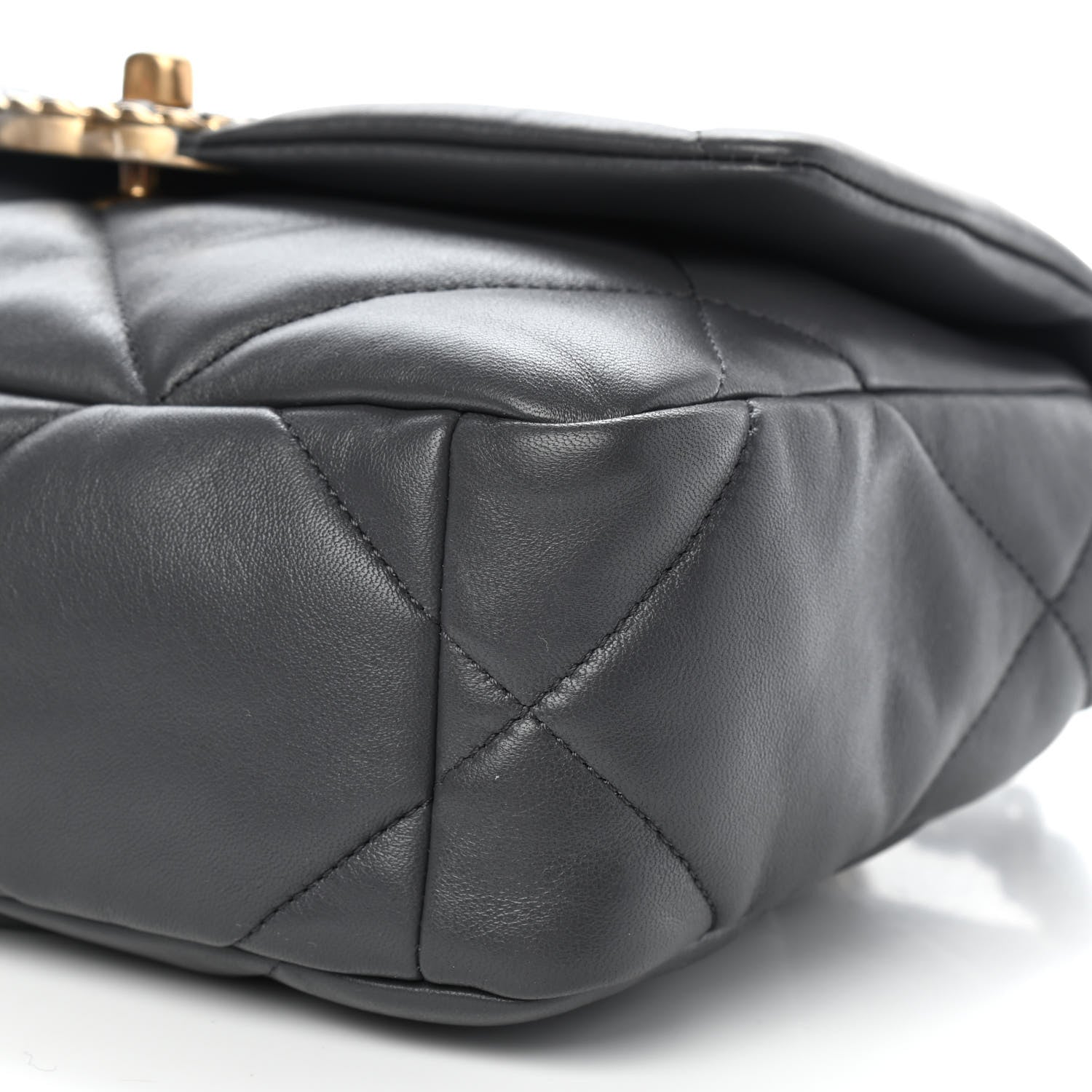 Chanel Lambskin Quilted Medium Chanel 19 Flap Dark Grey 845972