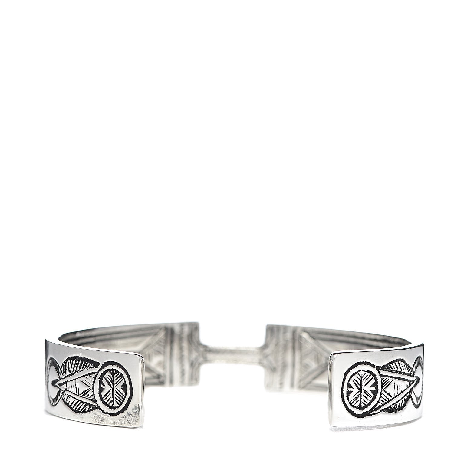 Hermes Sterling Silver Touareg Takolte Cuff Bracelet T5 3 of 5