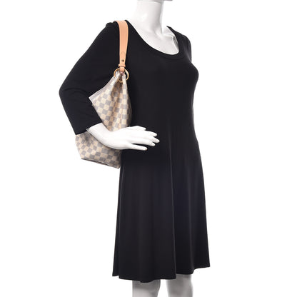 Louis Vuitton Damier Azur Graceful MM Rose Ballerine 2 of 8