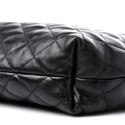 Saint Laurent Lambskin Quilted Maxi Icare Shopping Tote Black 10 of 10
