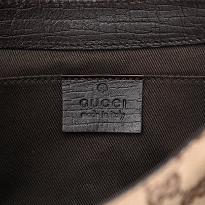 Gucci Monogram Horsebit Clutch Dark Brown 6 of 10