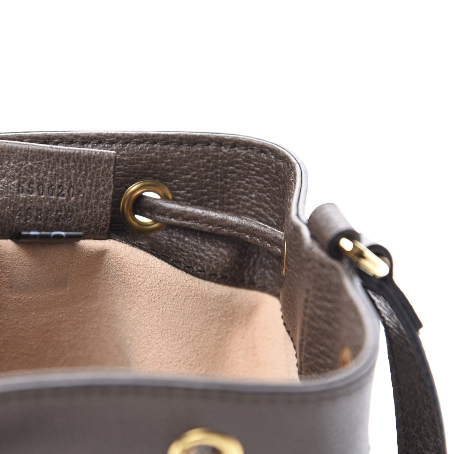 Gucci GG Supreme Monogram Web Mini Ophidia Bucket Bag Brown 10 of 11