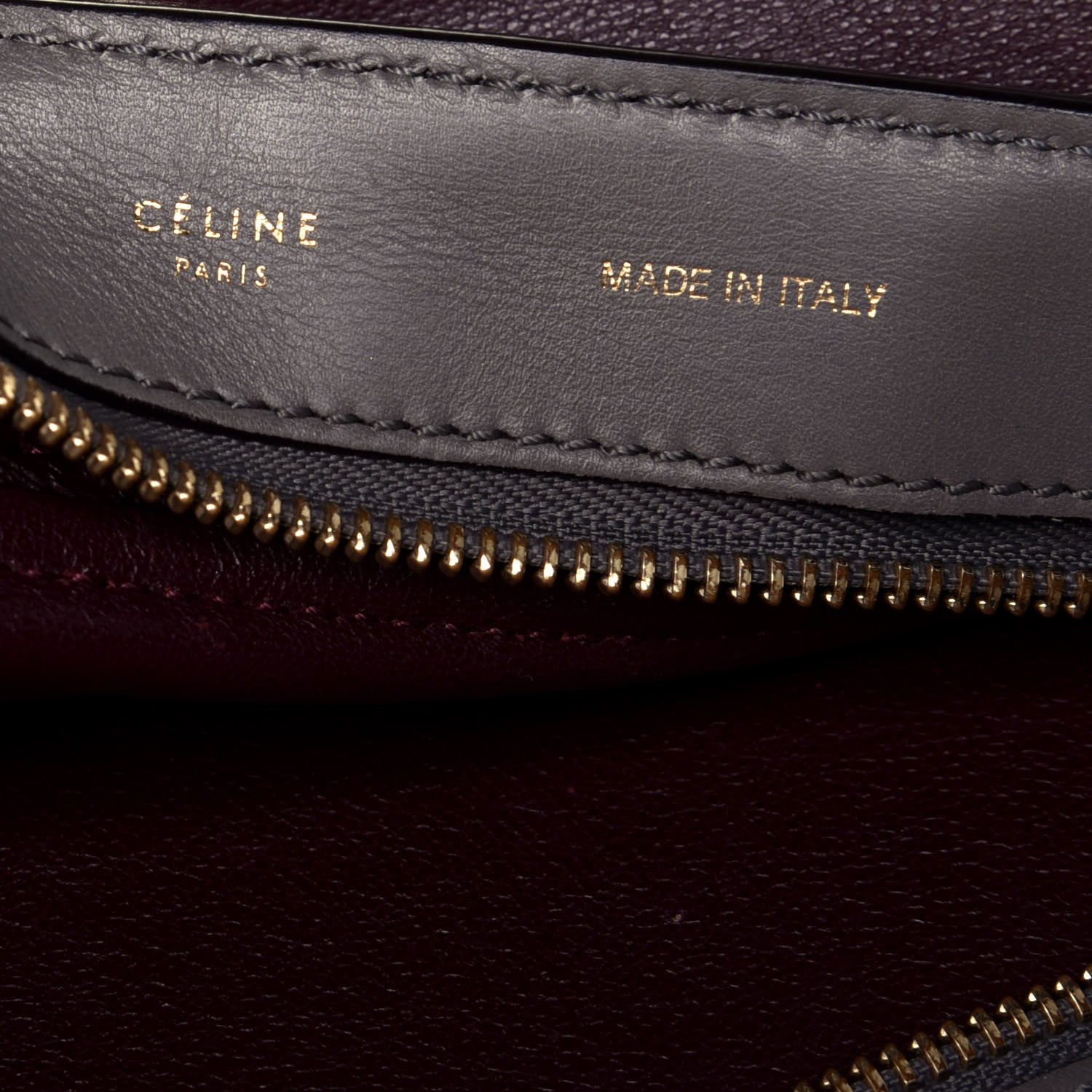 Celine Crocodile Embossed Nubuck Medium Trapeze Grey 7 of 9