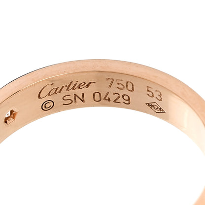 Cartier 18K Pink Gold Diamond 4mm LOVE Wedding Band Ring 53 6.5 4 of 4