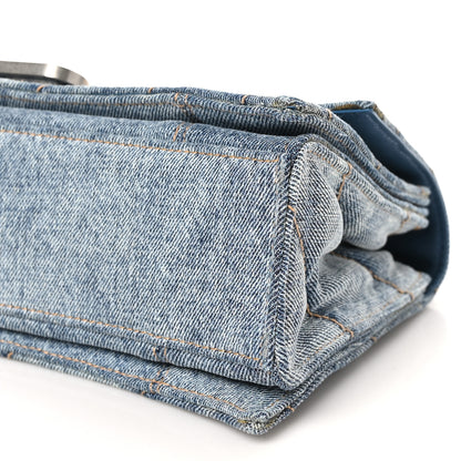 Balenciaga Washed Denim Quilted Small Crush Chain Bag Denim Blue 10 of 10