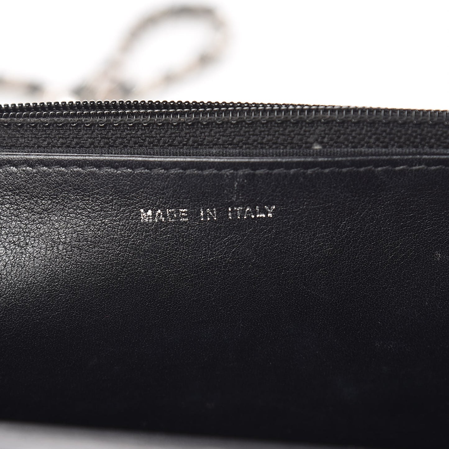 Glazed Calfskin Boy Wallet On Chain WOC Black