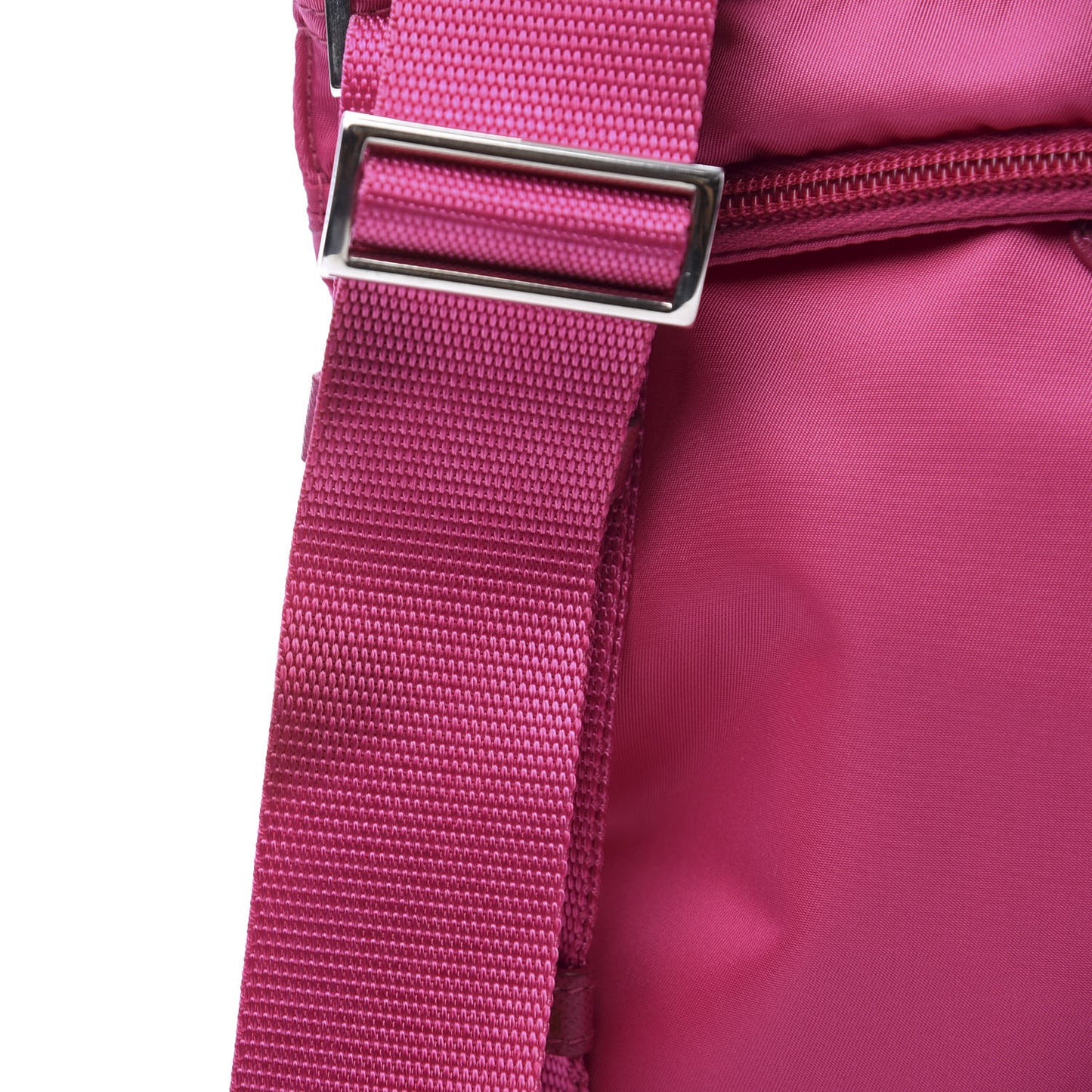 Nylon Vela Flat Messenger Bag Fuxia