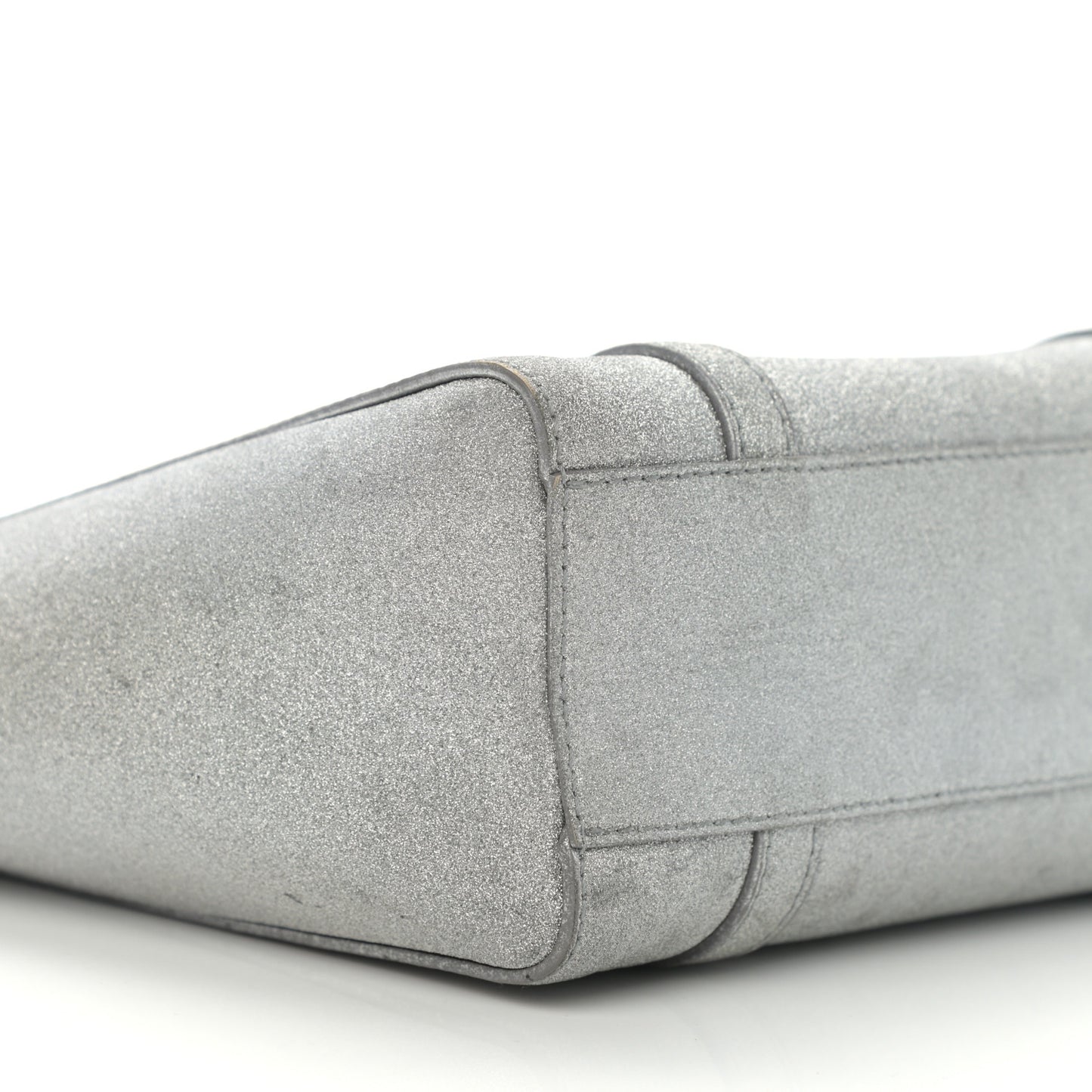 Glitter Calfskin XXS Everyday Tote Silver