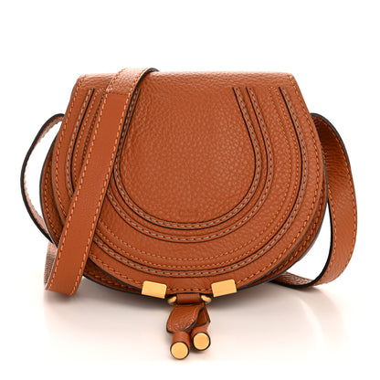 Chloe Calfskin Mini Marcie Round Crossbody Bag Tan 1 of 11