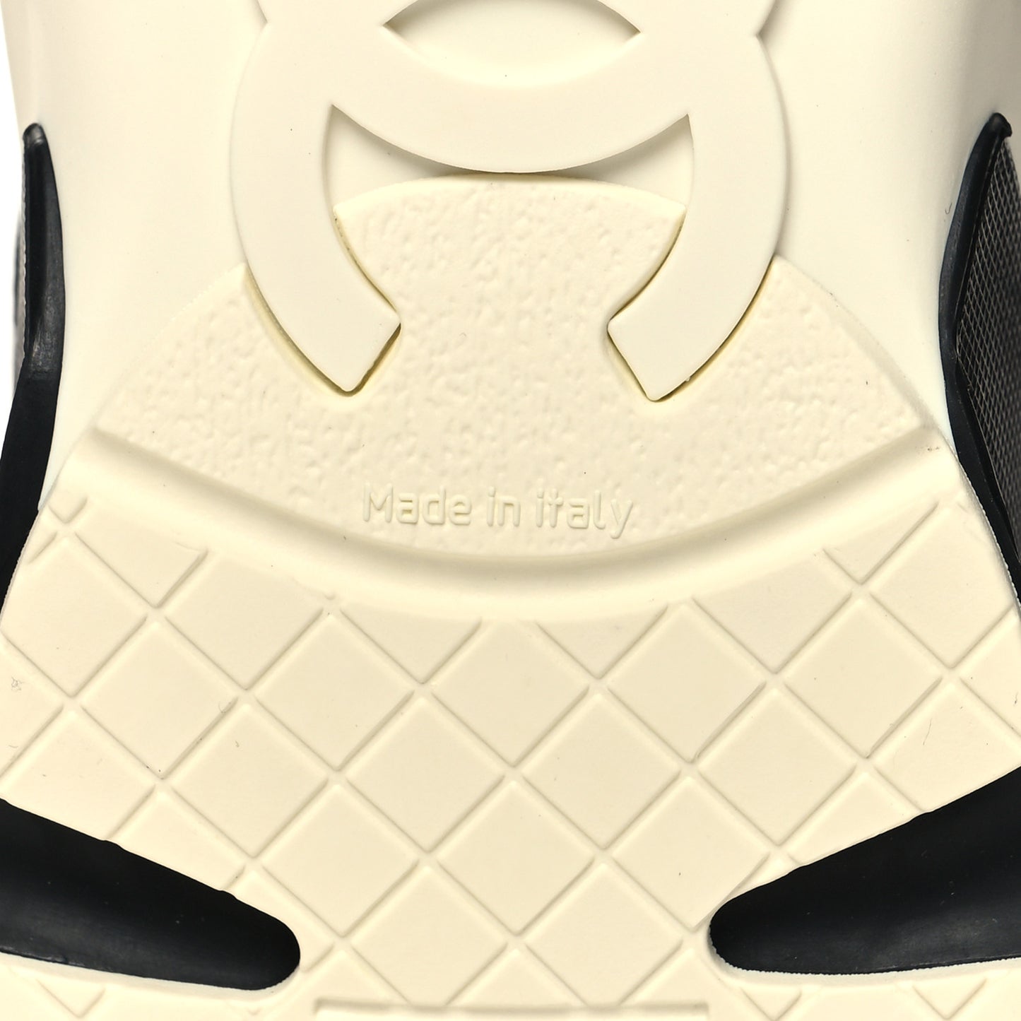 Calfskin Womens Sneakers 36 Black White