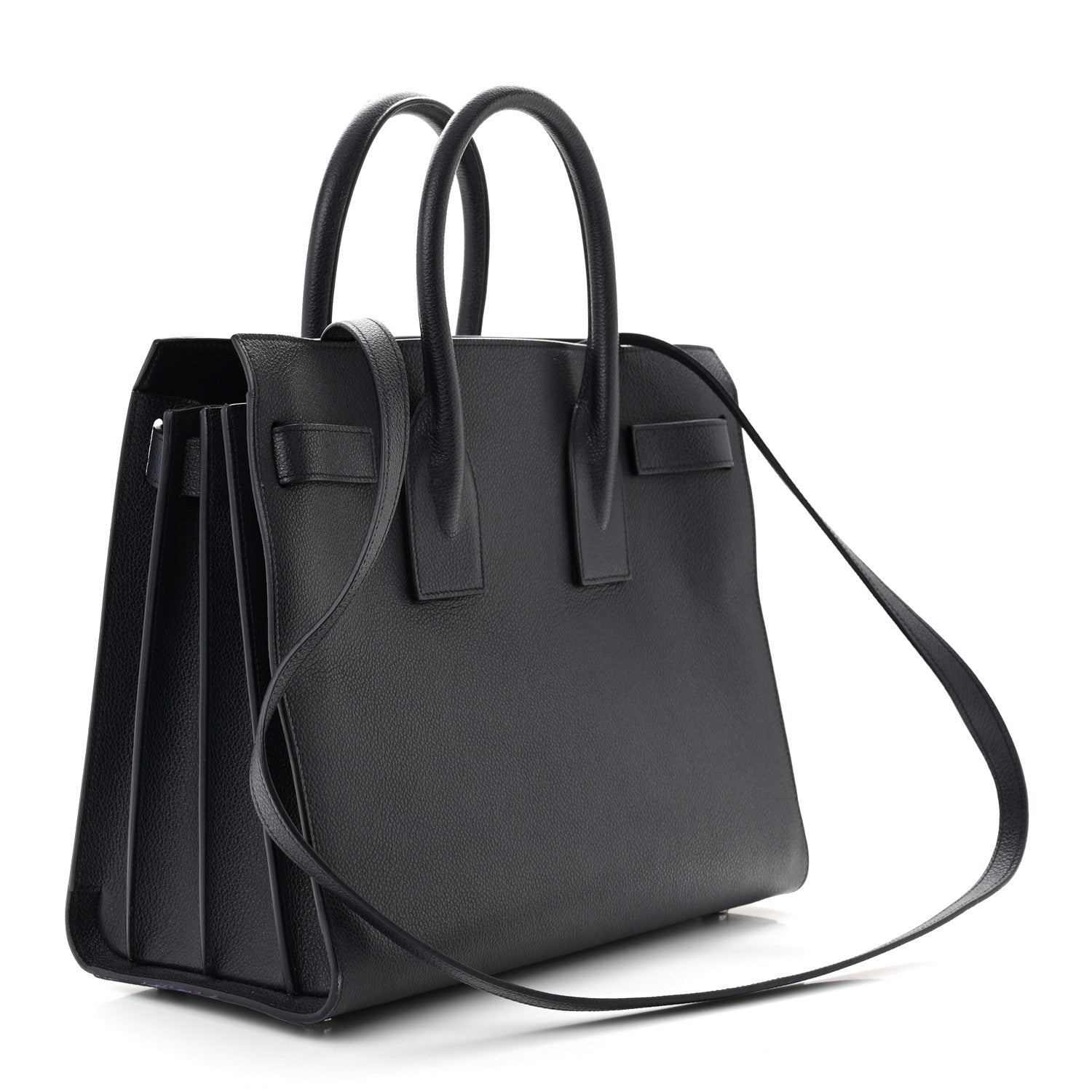 Saint Laurent Grained Calfskin Small Sac De Jour Navy 3 of 11