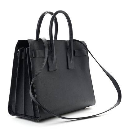 Saint Laurent Grained Calfskin Small Sac De Jour Navy 3 of 11