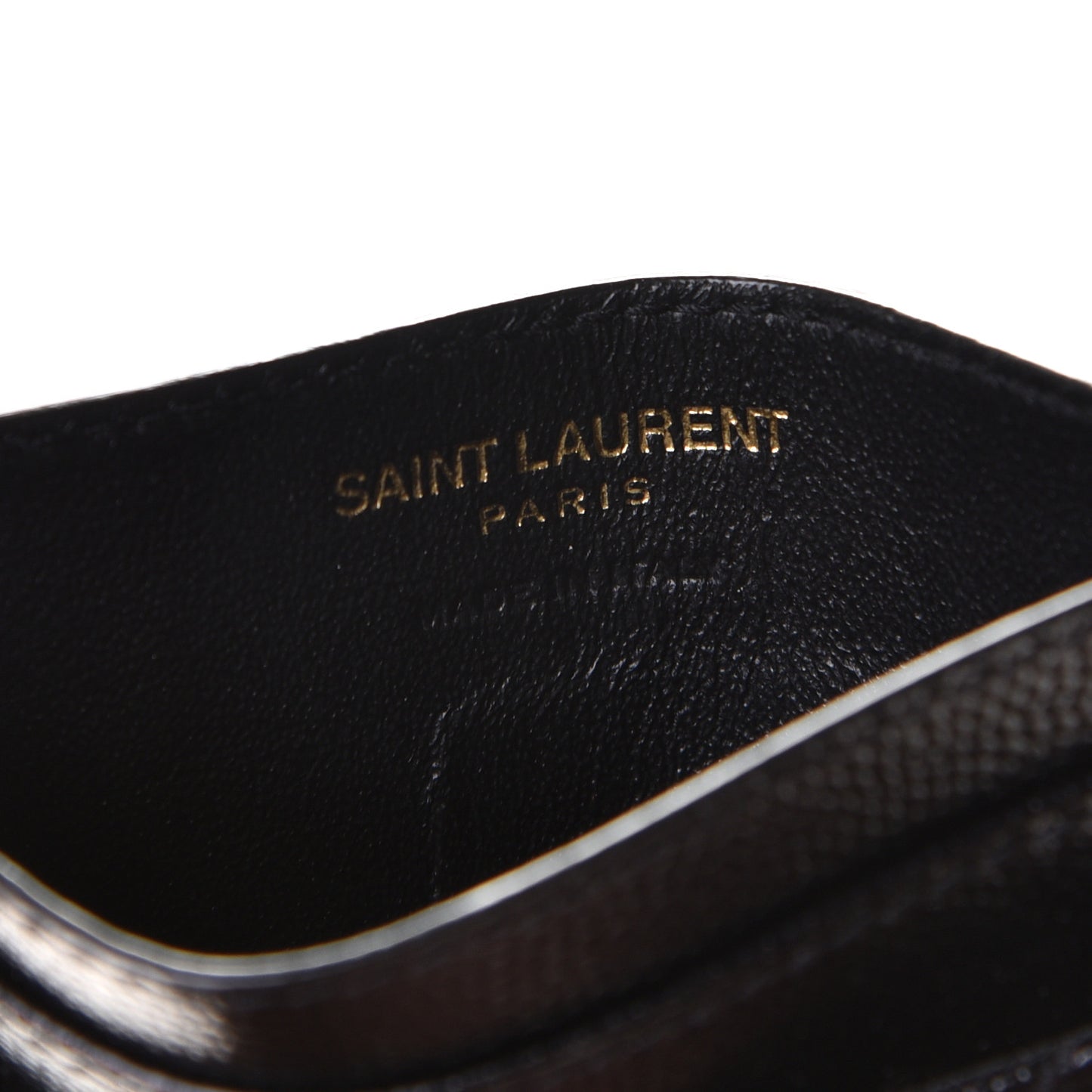 Grain De Poudre Matelasse Chevron Monogram Credit Card Case Black