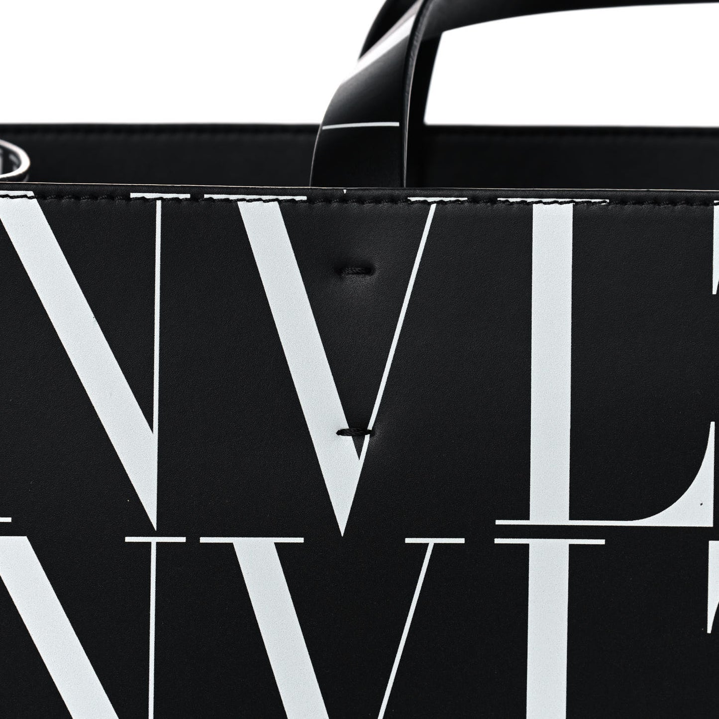 Calfskin VLTN Times Tote Bag Black