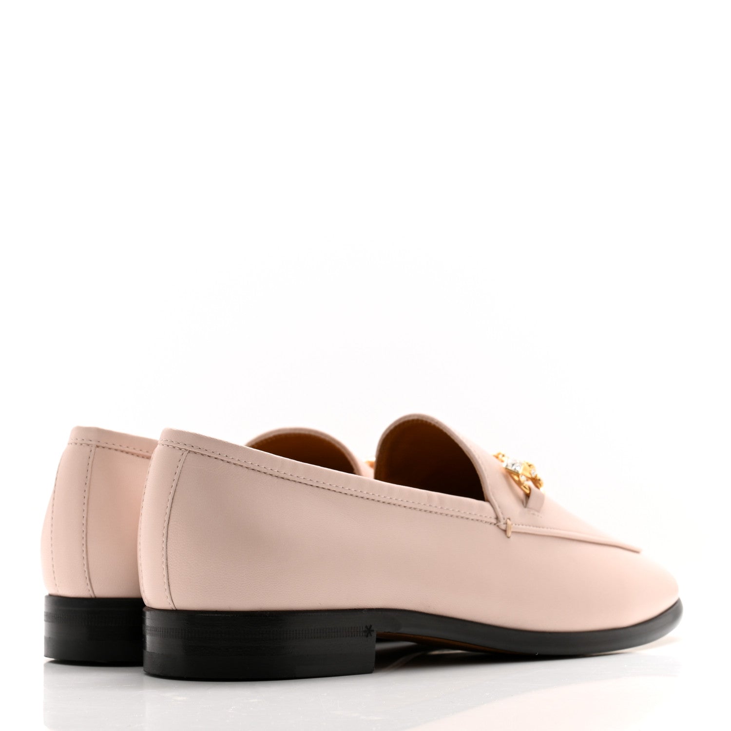 Gucci Malaga Kid Crystal Horsebit Womens Jordaan Loafers 39.5 Pink Hibiscus 4 of 12