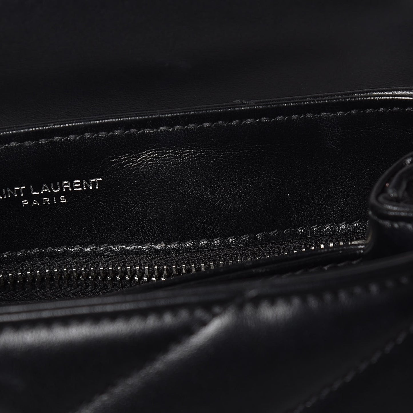 Calfskin Y Quilted Monogram Toy Loulou Crossbody Bag Black