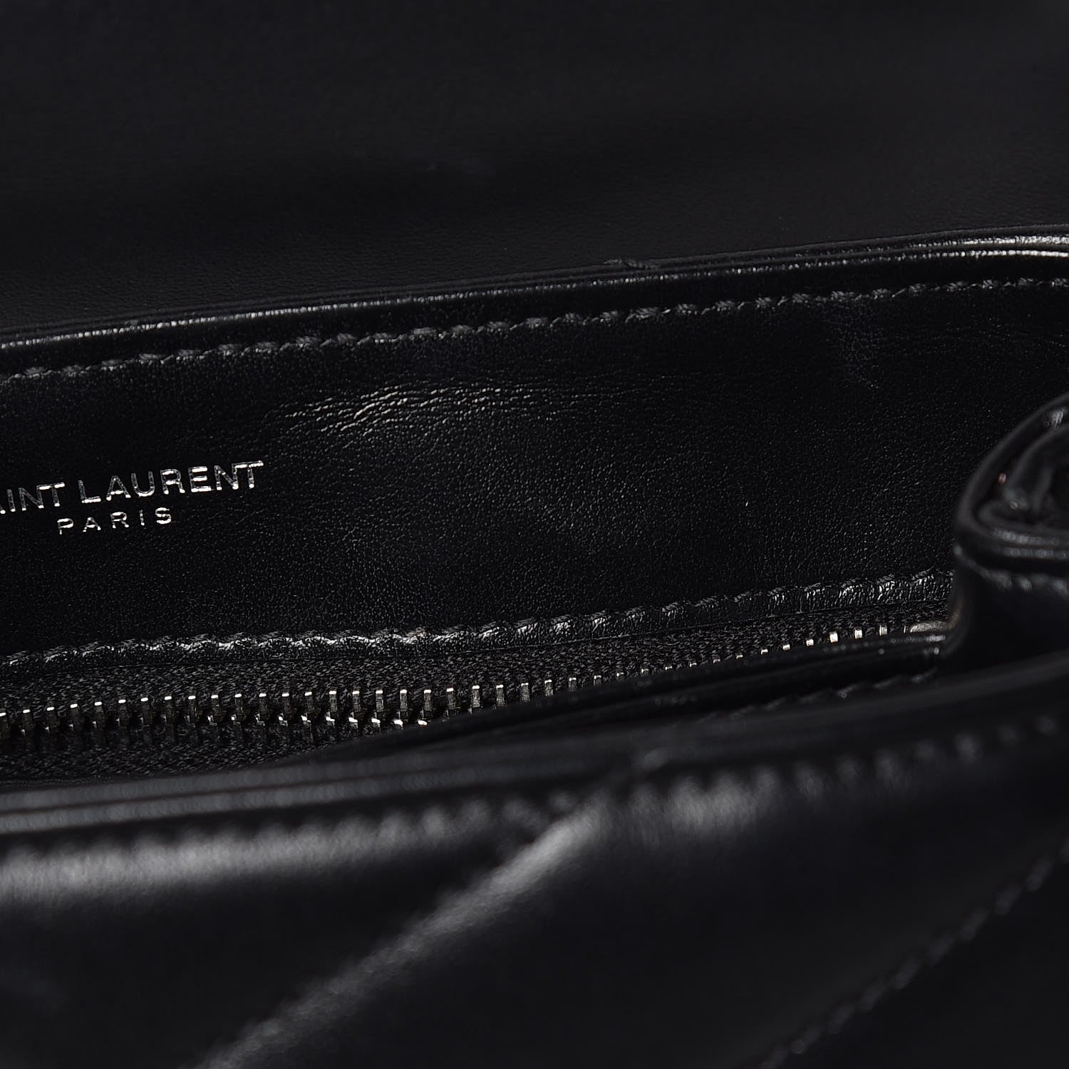 Saint Laurent Calfskin Y Quilted Monogram Toy Loulou Crossbody Bag Black 10 of 12