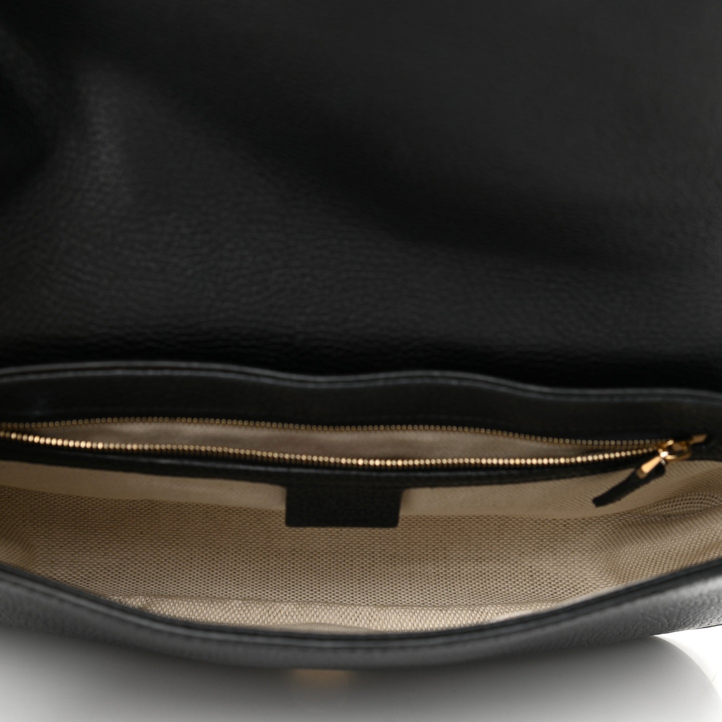 Pebbled Calfskin Medium Soho Flap Crossbody Black