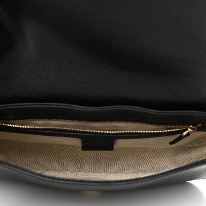 Gucci Pebbled Calfskin Medium Soho Flap Crossbody Black 5 of 10