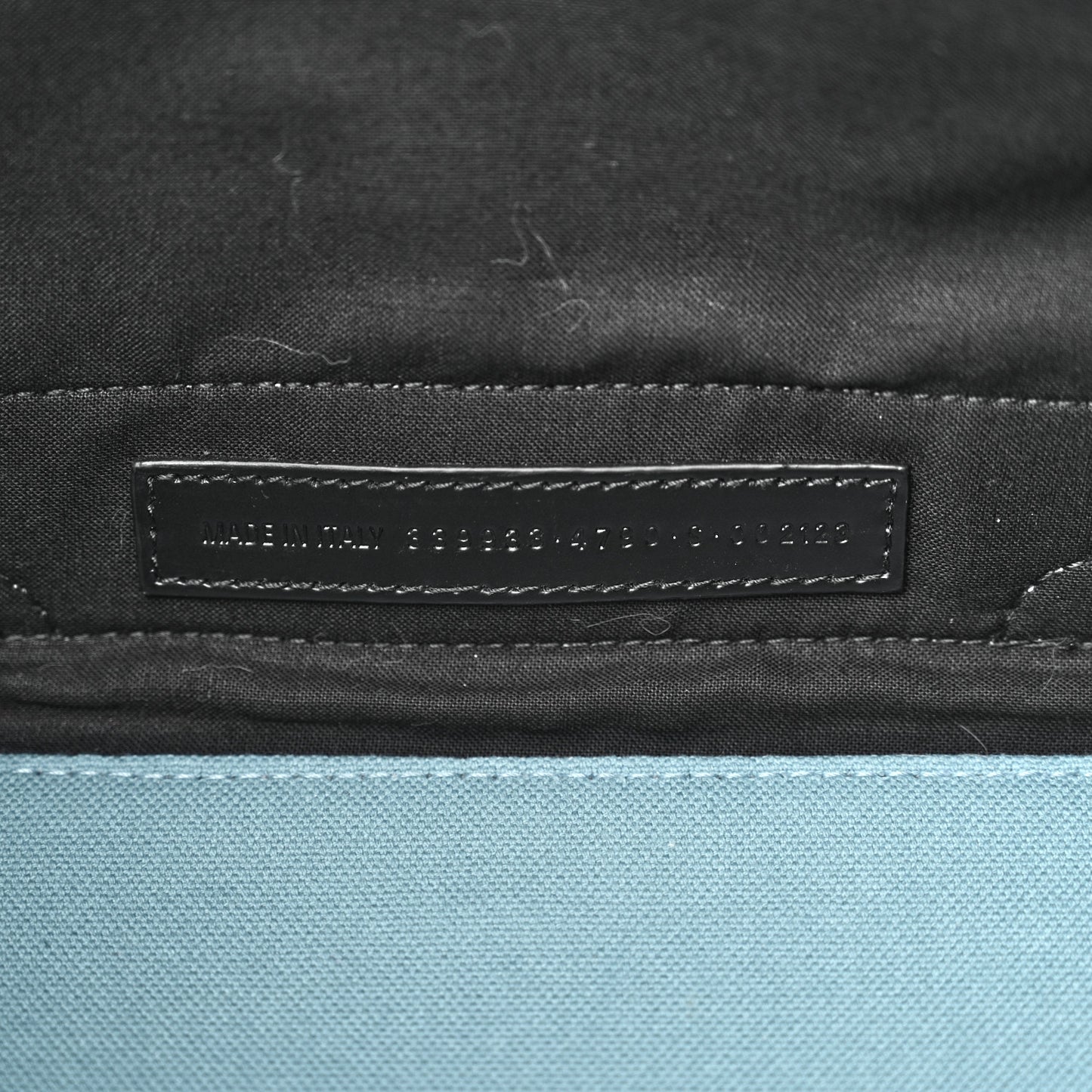 Cotton Canvas Calfskin S Navy Cabas Blue