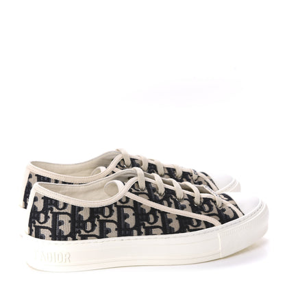 Christian Dior Canvas Oblique Walk'N'Dior Low Top Sneakers 39.5 Deep Blue 4 of 10
