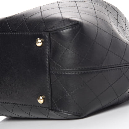 Chanel Calfskin Stitched Drawstring Bag Black 11 of 12