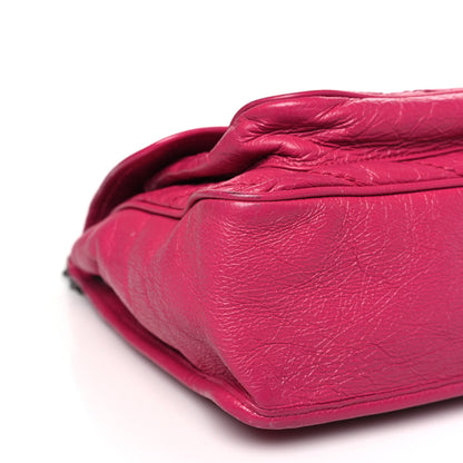 Saint Laurent Crinkled Calfskin Matelasse Monogram Medium Niki Chain Satchel Freesia 9 of 13