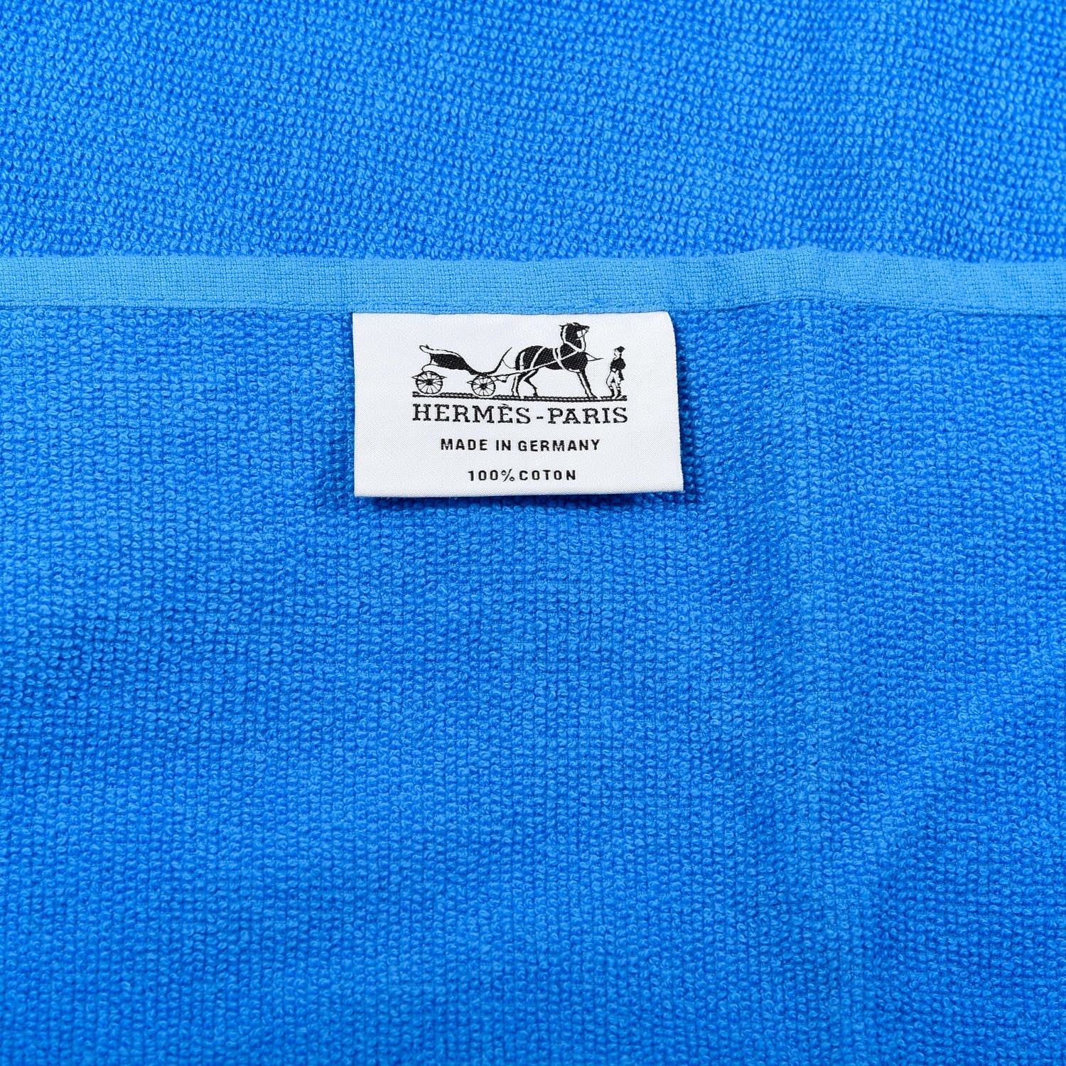 Hermes Cotton Terry Yachting Small Beach Towel Bleu Méditerranée 3 of 3