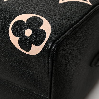 Louis Vuitton Empreinte Monogram Giant Speedy Bandouliere 25 Black Beige 11 of 11