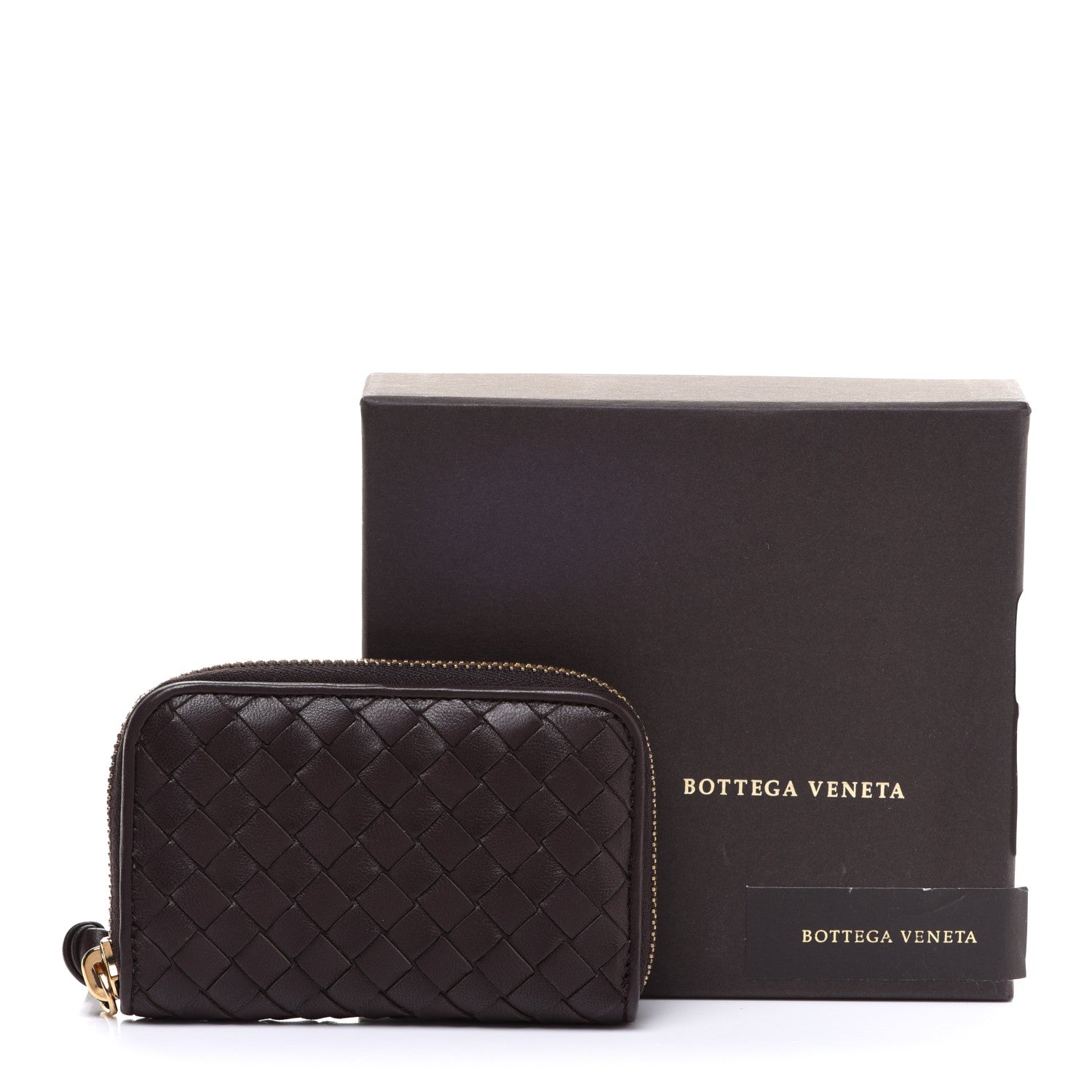Bottega Veneta Nappa Intrecciato Zip Around Coin Purse Ebano 9 of 9