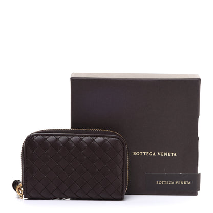Bottega Veneta Nappa Intrecciato Zip Around Coin Purse Ebano 9 of 9